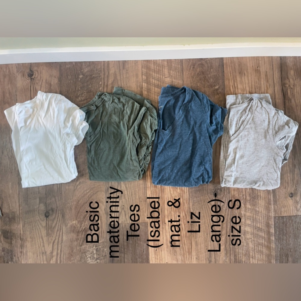 Liz Lange Short Sleeve Tees - White, Green, Blue, Gray- 20$ for all